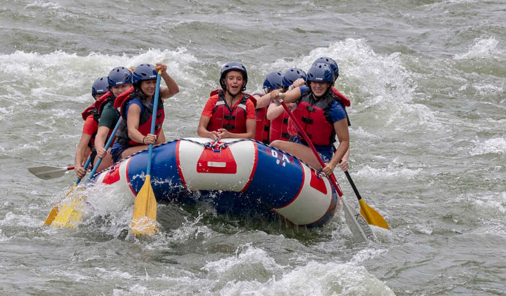 Scout Crew whitewater rafting