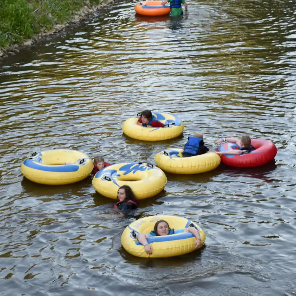 Rump Bumping - Tubing - on Rifle River at Cole Canoe Base